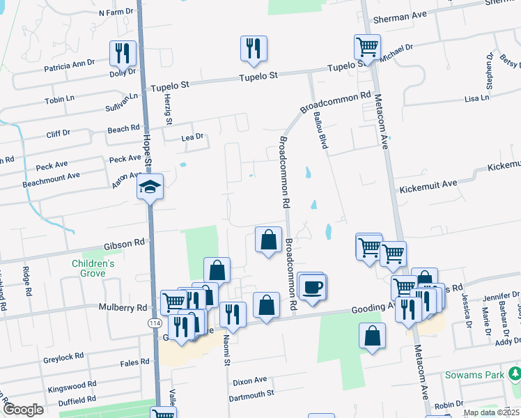 map of restaurants, bars, coffee shops, grocery stores, and more near 55 Broadcommon Road in Bristol