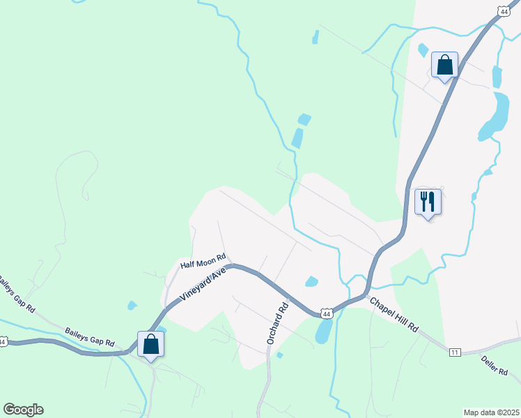 map of restaurants, bars, coffee shops, grocery stores, and more near 15 Sharon Drive in Highland