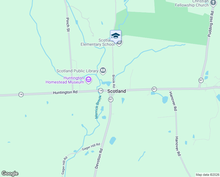 map of restaurants, bars, coffee shops, grocery stores, and more near 6 Huntington Road in Scotland