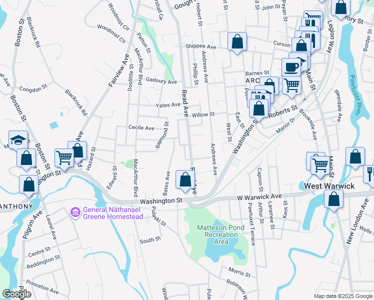 map of restaurants, bars, coffee shops, grocery stores, and more near 7 Alice Street in Coventry