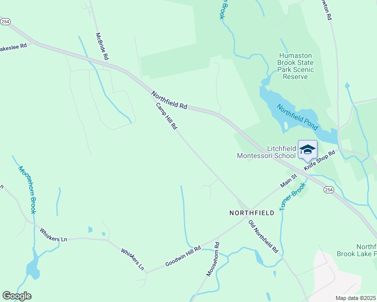 map of restaurants, bars, coffee shops, grocery stores, and more near 59 Camp Hill Road in Litchfield