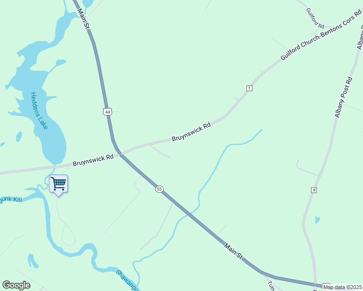 map of restaurants, bars, coffee shops, grocery stores, and more near 231 Bruynswick Rd in New Paltz