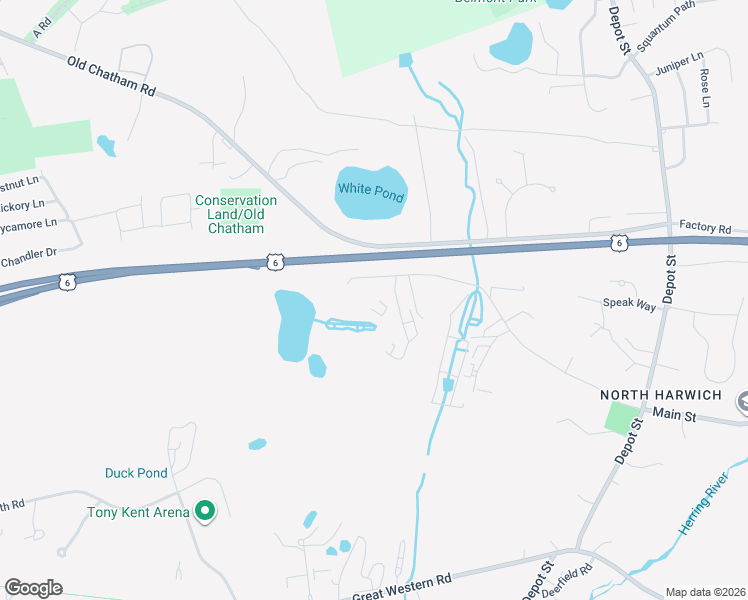 map of restaurants, bars, coffee shops, grocery stores, and more near 15 Love Lane in Harwich
