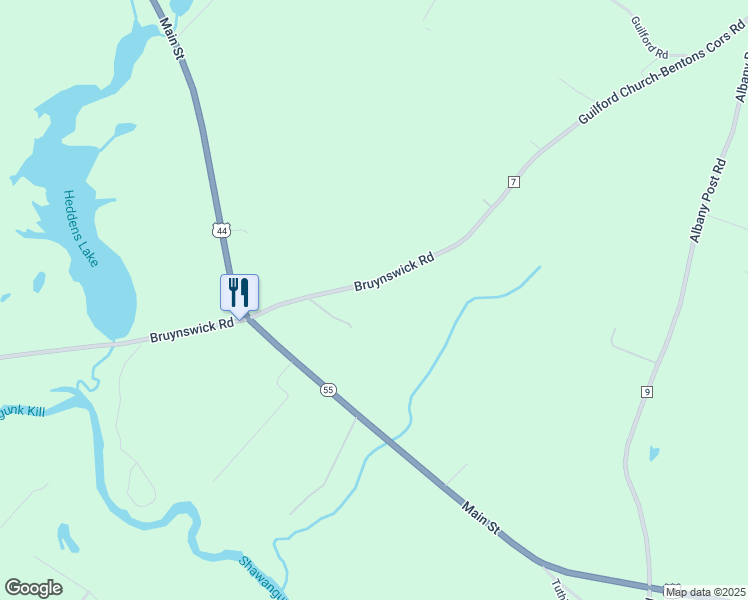 map of restaurants, bars, coffee shops, grocery stores, and more near 231 Bruynswick Rd in New Paltz