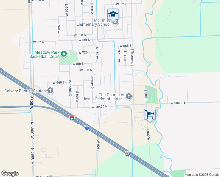 map of restaurants, bars, coffee shops, grocery stores, and more near 200 1200 South in Tremonton