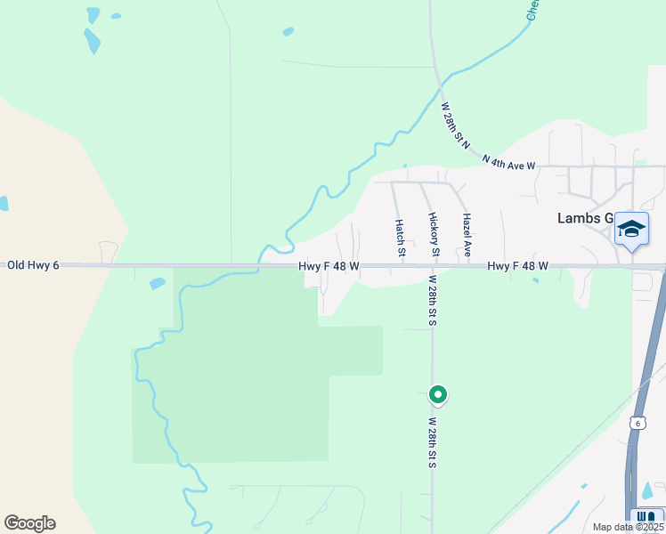map of restaurants, bars, coffee shops, grocery stores, and more near 3195 Highway F 48 West in Newton