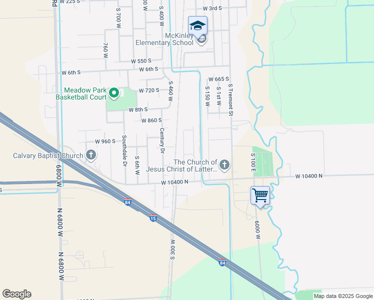 map of restaurants, bars, coffee shops, grocery stores, and more near 250 1200 South in Tremonton