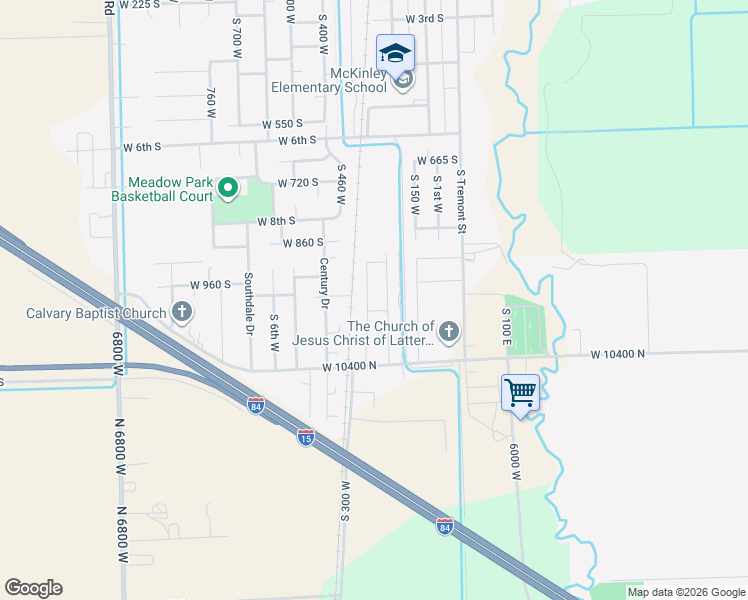 map of restaurants, bars, coffee shops, grocery stores, and more near 150 1200 South in Tremonton