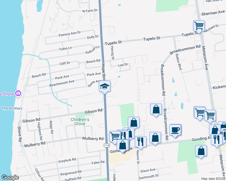 map of restaurants, bars, coffee shops, grocery stores, and more near 4 Old Orchard Farm Road in Bristol