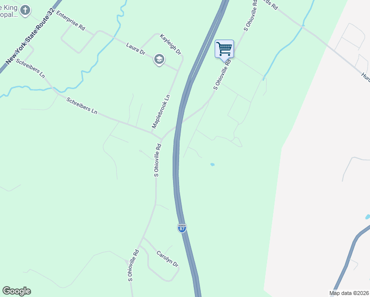 map of restaurants, bars, coffee shops, grocery stores, and more near 98 Millers Lane in New Paltz