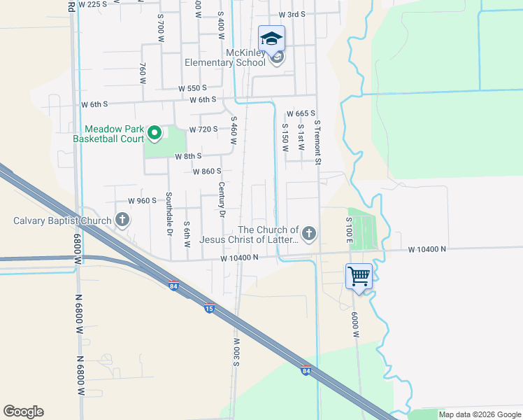 map of restaurants, bars, coffee shops, grocery stores, and more near 200w 1200 South in Tremonton