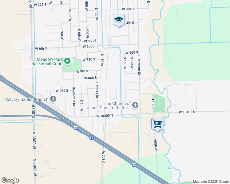 map of restaurants, bars, coffee shops, grocery stores, and more near 200 1200 South in Tremonton