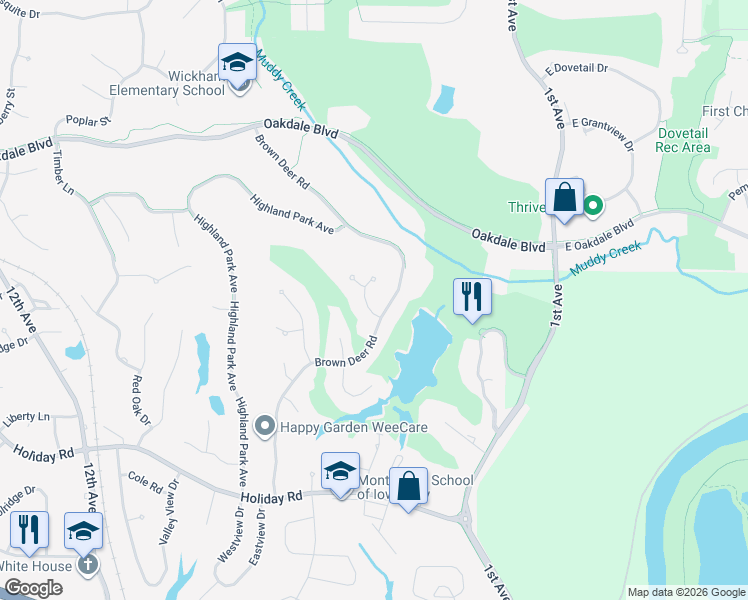 map of restaurants, bars, coffee shops, grocery stores, and more near 1975 Highview Road in Coralville