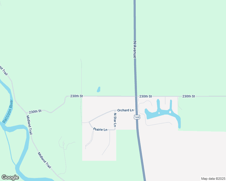 map of restaurants, bars, coffee shops, grocery stores, and more near 23007 230th Street in Dallas Center