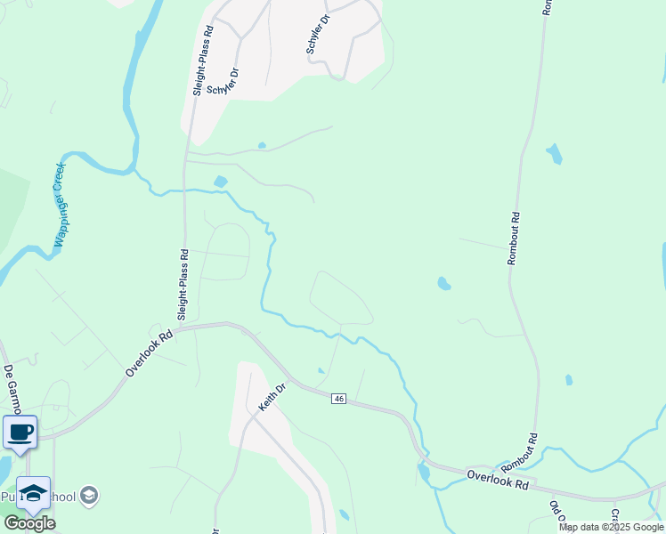 map of restaurants, bars, coffee shops, grocery stores, and more near 36 Birch Hill Drive in Poughkeepsie