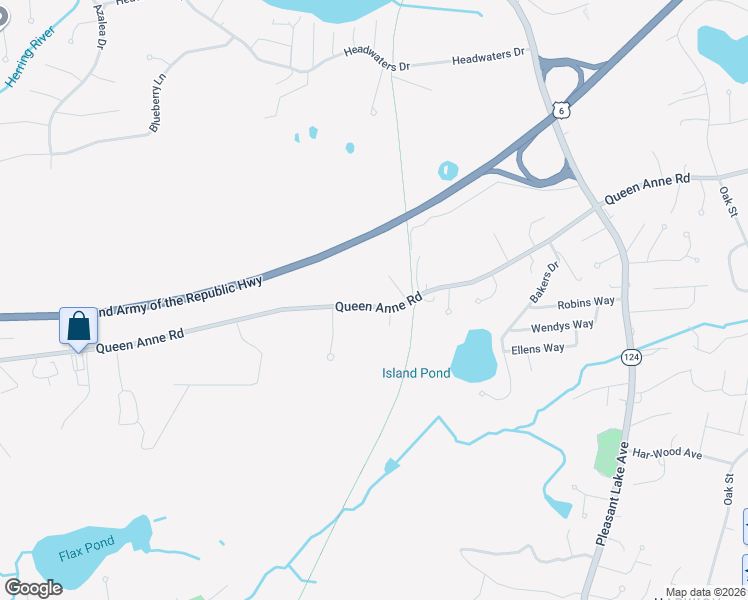 map of restaurants, bars, coffee shops, grocery stores, and more near 340 Queen Anne Road in Harwich
