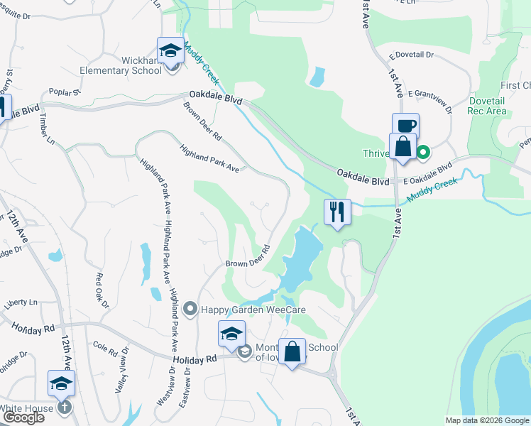 map of restaurants, bars, coffee shops, grocery stores, and more near 1975 Highview Road in Coralville