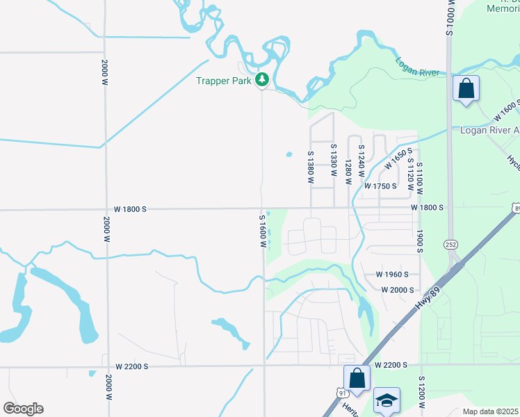 map of restaurants, bars, coffee shops, grocery stores, and more near 1600 West 1800 South in Wellsville