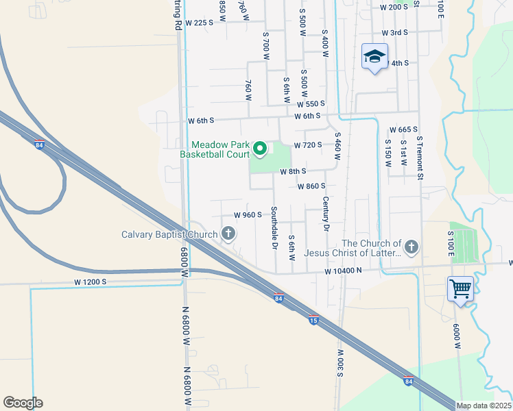 map of restaurants, bars, coffee shops, grocery stores, and more near 730 West 960 South in Tremonton