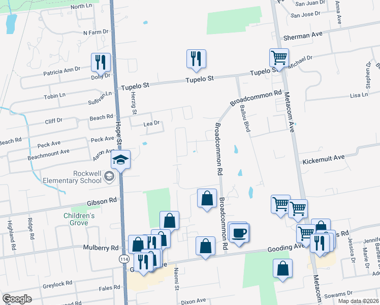 map of restaurants, bars, coffee shops, grocery stores, and more near 9 Peckham Drive in Bristol