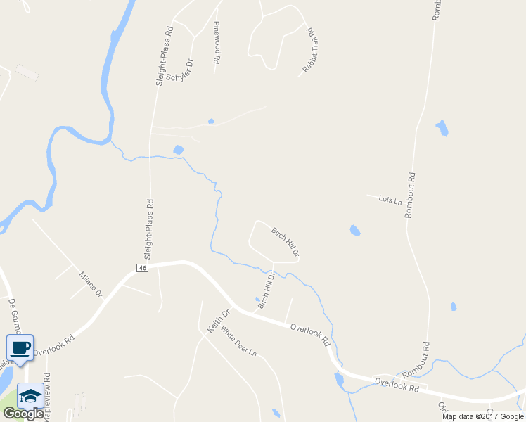 map of restaurants, bars, coffee shops, grocery stores, and more near 36 Birch Hill Drive in Poughkeepsie