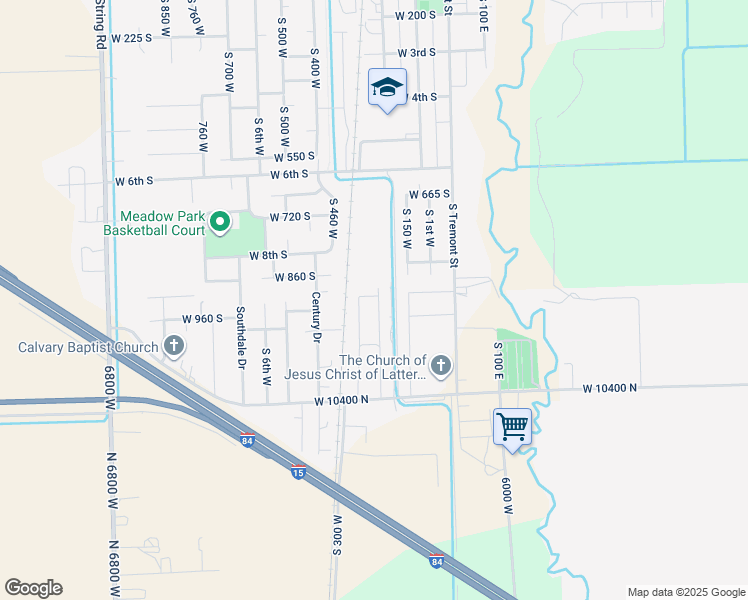 map of restaurants, bars, coffee shops, grocery stores, and more near 200 1200 South in Tremonton