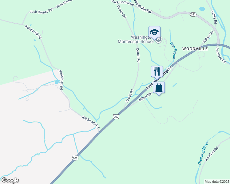 map of restaurants, bars, coffee shops, grocery stores, and more near 15 Couch Road in Washington