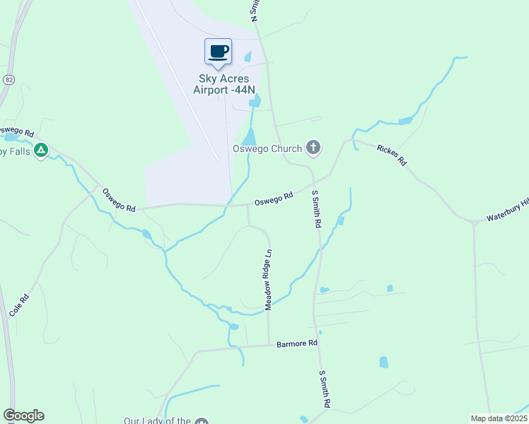 map of restaurants, bars, coffee shops, grocery stores, and more near 186 Oswego Road in Pleasant Valley