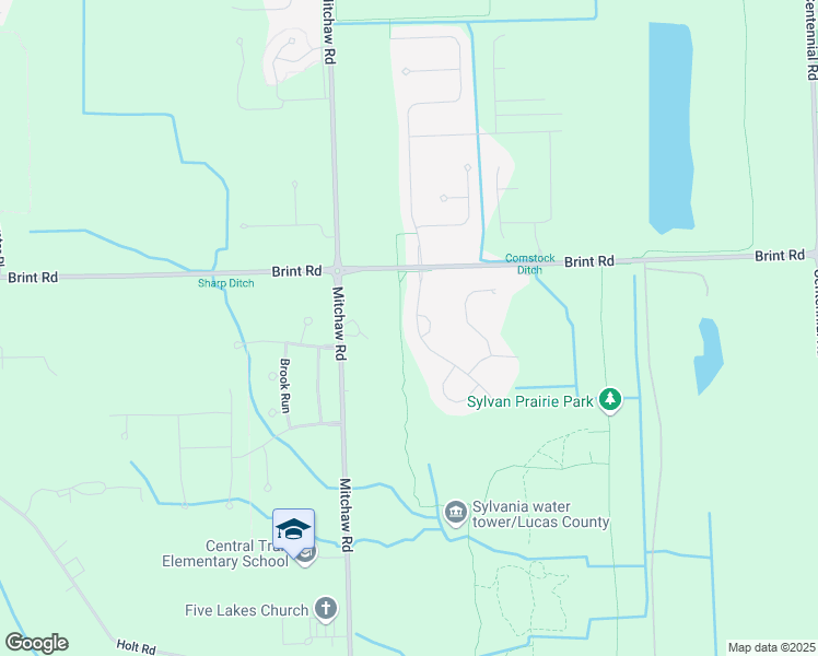 map of restaurants, bars, coffee shops, grocery stores, and more near 4827 Park Place Boulevard in Sylvania