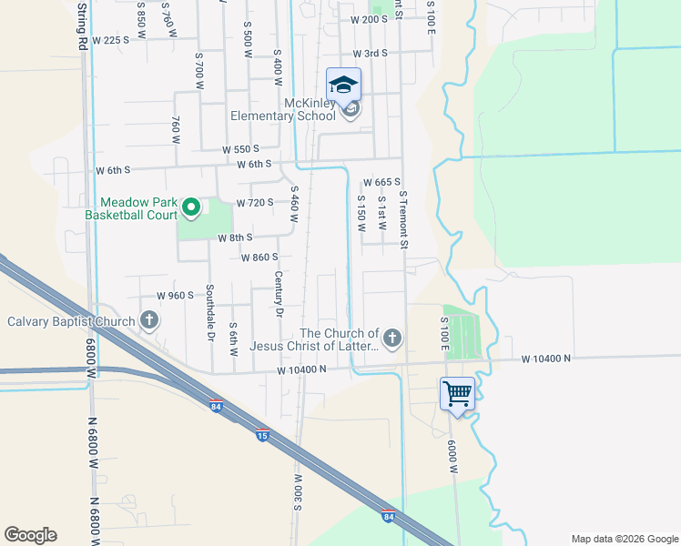 map of restaurants, bars, coffee shops, grocery stores, and more near 200w 1200 South in Tremonton