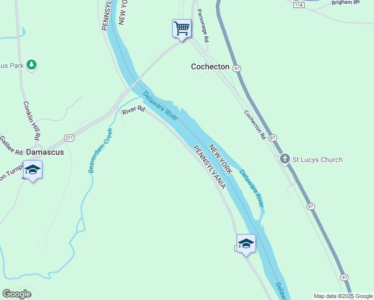 map of restaurants, bars, coffee shops, grocery stores, and more near 1601 River Road in Damascus