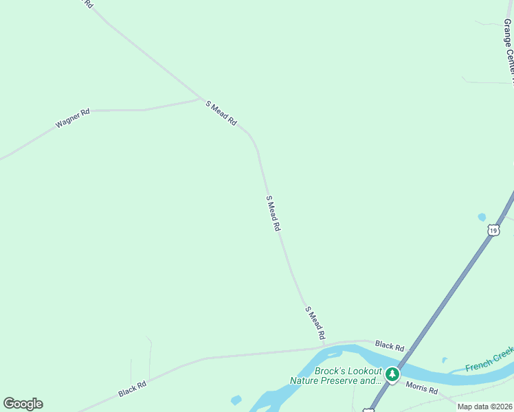 map of restaurants, bars, coffee shops, grocery stores, and more near 11341 South Mead Road in Saegertown