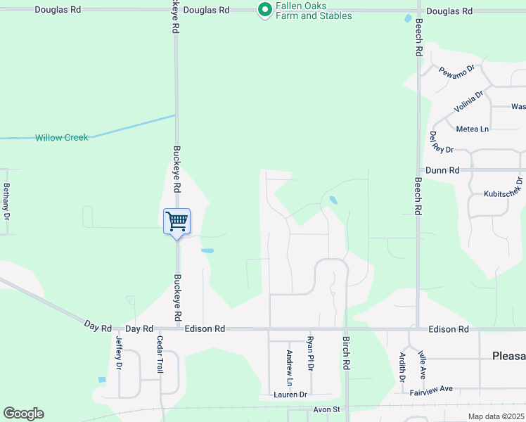 map of restaurants, bars, coffee shops, grocery stores, and more near Pierre Trails Drive in Osceola