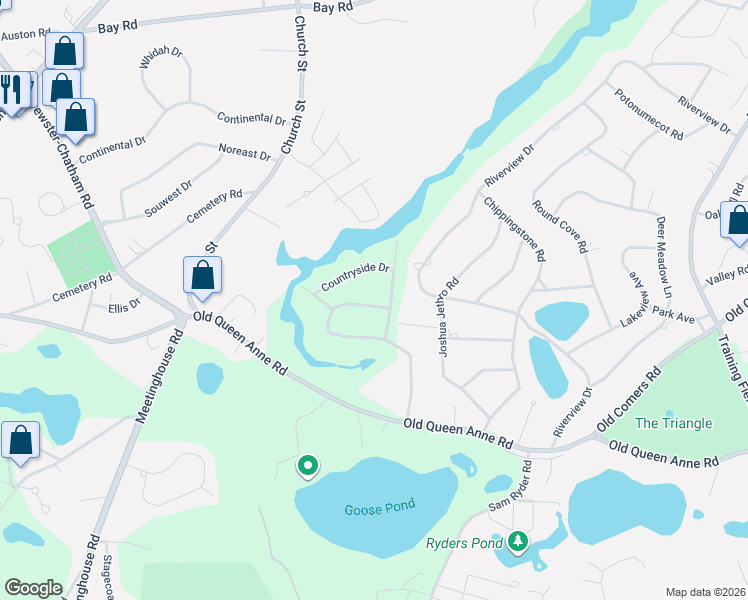 map of restaurants, bars, coffee shops, grocery stores, and more near 49 Duck Marsh Lane in Chatham