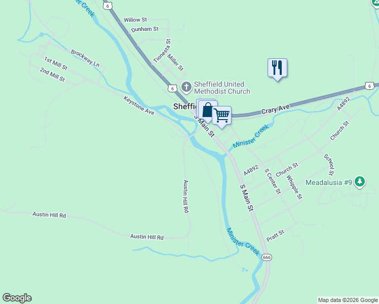 map of restaurants, bars, coffee shops, grocery stores, and more near 25 Cottage Avenue in Sheffield