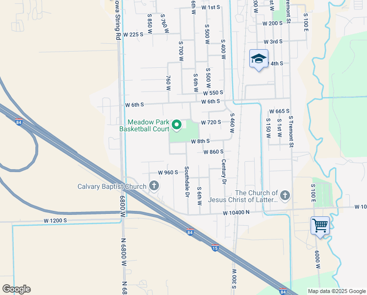 map of restaurants, bars, coffee shops, grocery stores, and more near 834 South 660 West in Tremonton