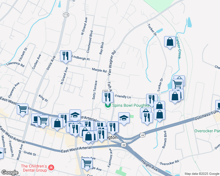 map of restaurants, bars, coffee shops, grocery stores, and more near 78 Taft Avenue in Arlington