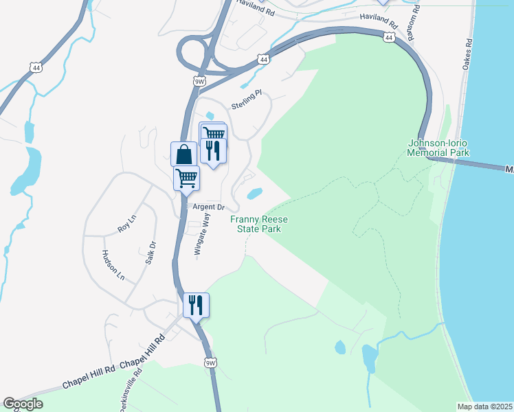 map of restaurants, bars, coffee shops, grocery stores, and more near 775 Gregory Court in Highland