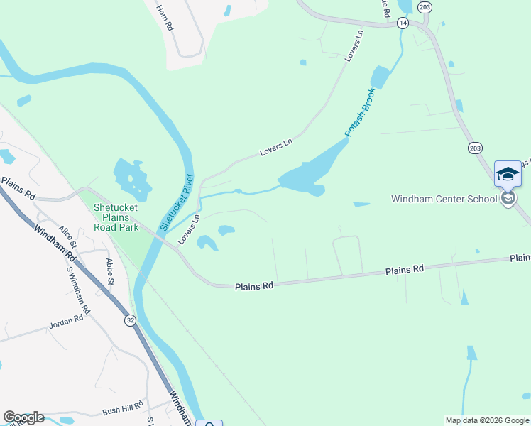 map of restaurants, bars, coffee shops, grocery stores, and more near 48 Sycamore Terrace in Windham