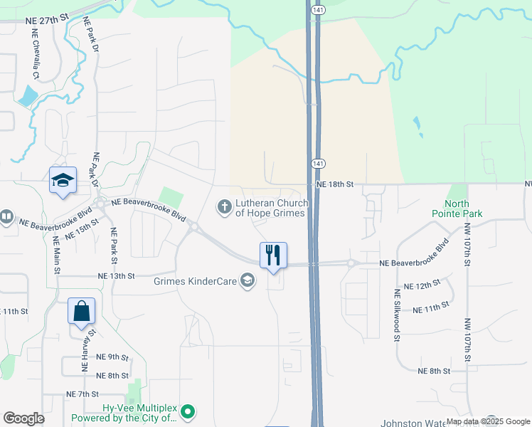 map of restaurants, bars, coffee shops, grocery stores, and more near in Grimes