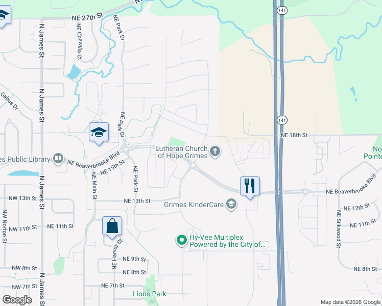 map of restaurants, bars, coffee shops, grocery stores, and more near in Grimes