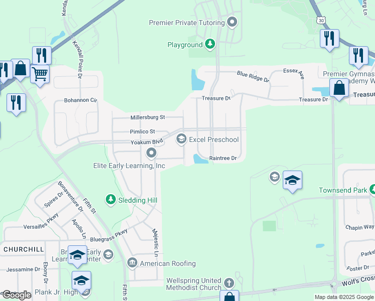 map of restaurants, bars, coffee shops, grocery stores, and more near 300 Furlong Street in Oswego