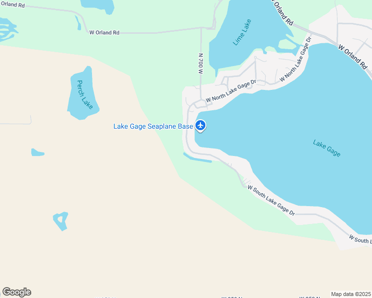 map of restaurants, bars, coffee shops, grocery stores, and more near 6725-6931 West South Lake Gage Drive in Angola