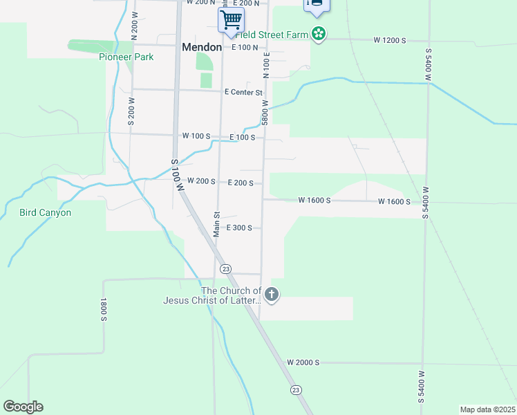 map of restaurants, bars, coffee shops, grocery stores, and more near 287 5800 West in Mendon