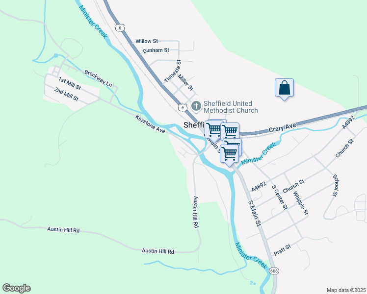 map of restaurants, bars, coffee shops, grocery stores, and more near 36 Keystone Avenue in Sheffield