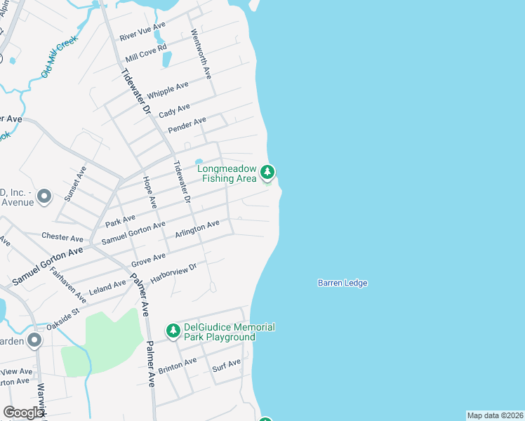 map of restaurants, bars, coffee shops, grocery stores, and more near 12 Avon Avenue in Warwick