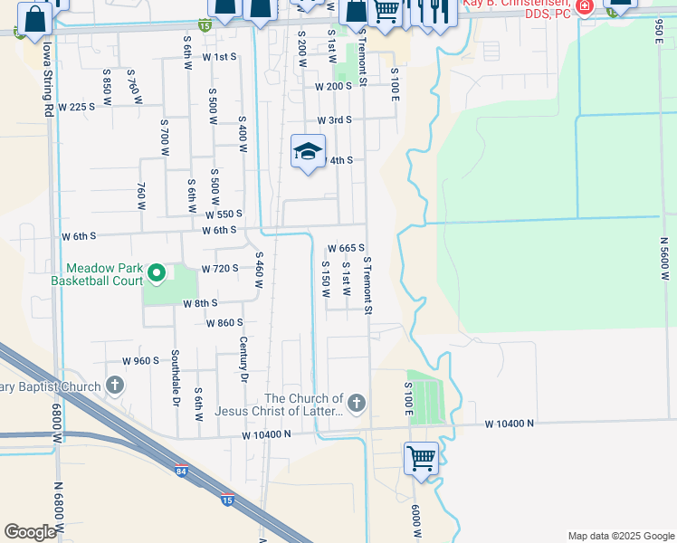 map of restaurants, bars, coffee shops, grocery stores, and more near 724 South 100 West in Tremonton