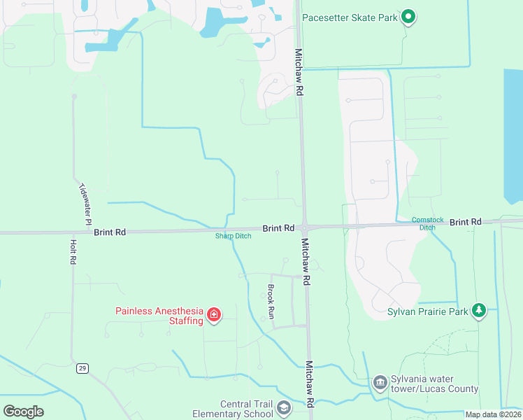 map of restaurants, bars, coffee shops, grocery stores, and more near 9211 Shadow Brook Dr in Sylvania