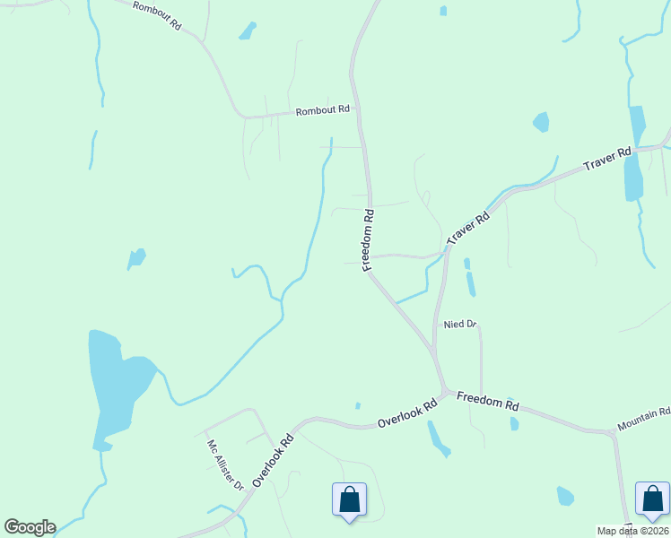 map of restaurants, bars, coffee shops, grocery stores, and more near 261 Freedom Road in Pleasant Valley