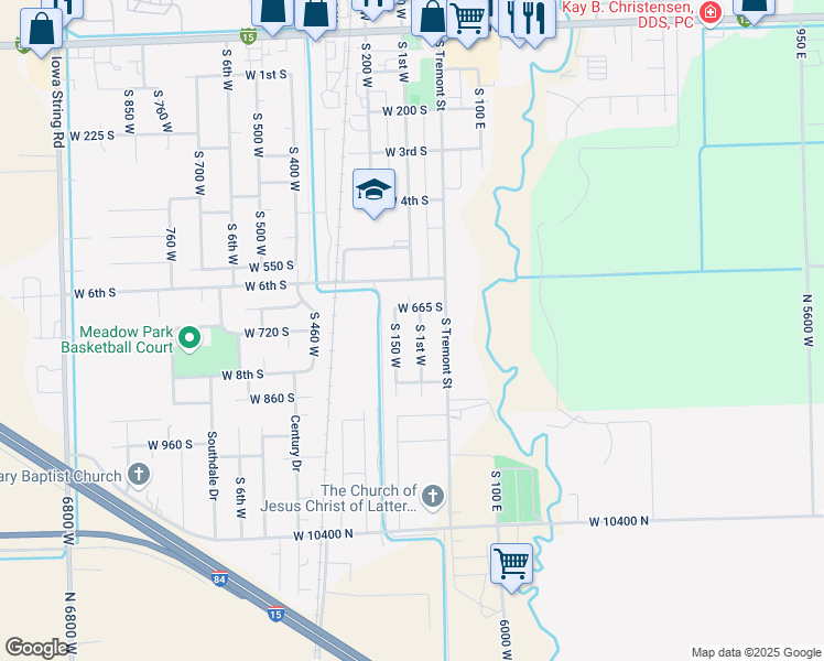 map of restaurants, bars, coffee shops, grocery stores, and more near 724 South 100 West in Tremonton